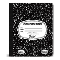 Marble Comp Book Black Cover(100Pg) (CR)