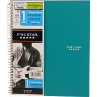 Five Star 1 Subject Spiral Notebook