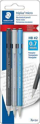 Staedtler Triplus Mechanical Pencil Black .7mm 3Pk