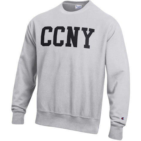 CCNY Reverse Weave Crewneck- Silver Gray