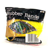 Rubber Bands Ast Clrs 1.5oz 1/Bag Peg