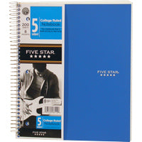 Five Star 5 Subject Spiral Notebook