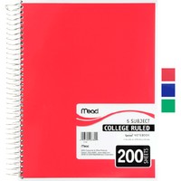 Spiral Notebook CR 5-Sub 9x11 200sh