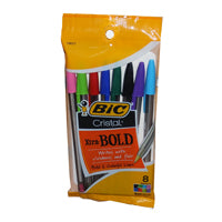 Pen Bic Cristal Xtra Bold Assorted 8/Cd