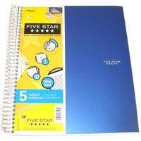 Five Star 5 Subject Spiral Notebook