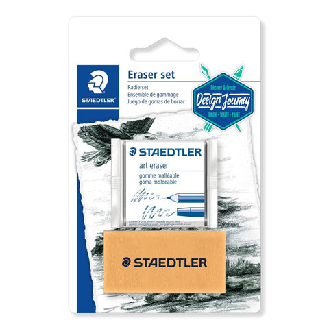 Staedtler Kneadable and Art Gum Eraser Multi Asst 2Pk