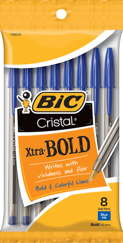 Pen Bic Cristal Xtra Bold Blue 8/Cd